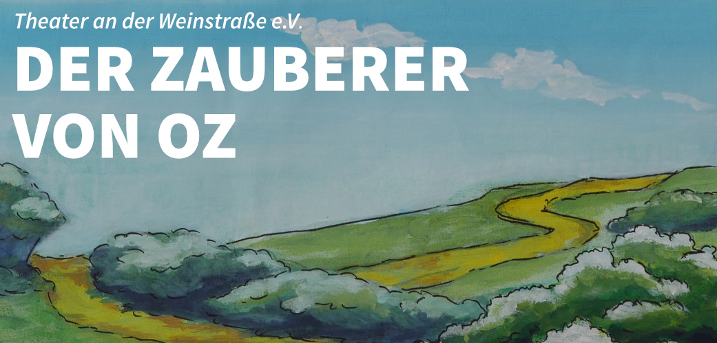 Gelbe Straße mit Schriftzug Zauberer von Oz